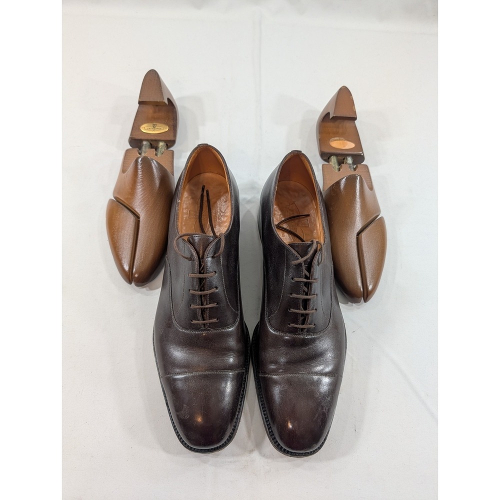 *Rare J.M Weston‎ Dark Brown Boxcalf Cap Toe Oxford Immaculate condition 11B